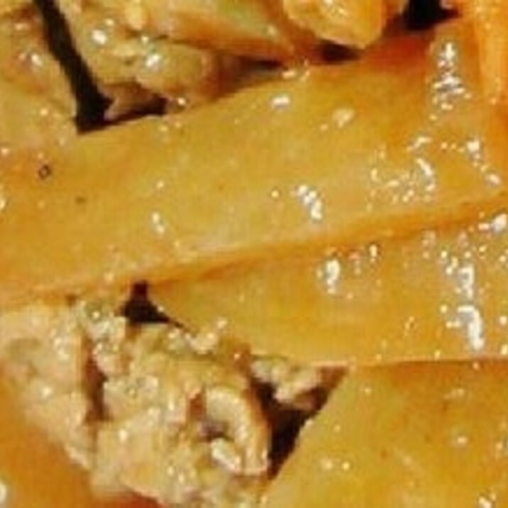 大根と豚肉のバター醤油炒め
